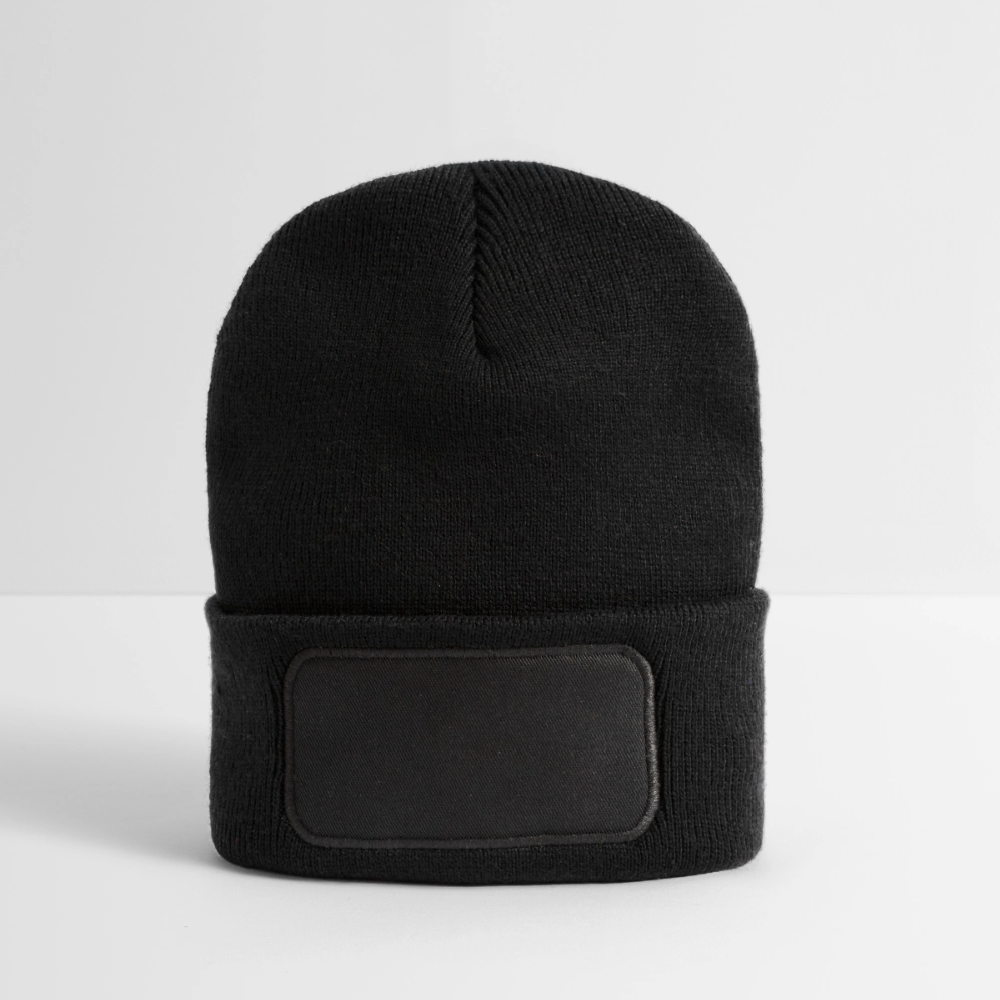 Recycled Patch Beanie - black
