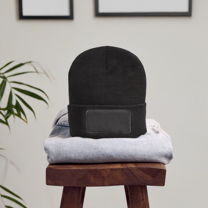 Recycled Patch Beanie - dark grey