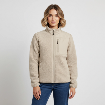 Stanley/Stella RELAXED FIT Unisex sherpa jacket - beige