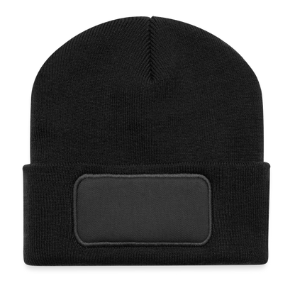 Recycled Patch Beanie - black