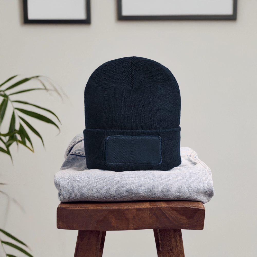 Recycled Patch Beanie - french navy