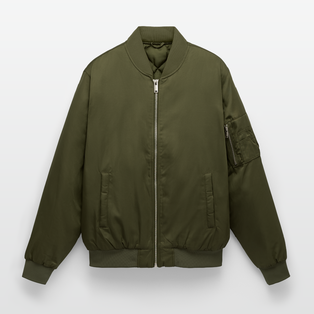 Unisex Bomber Jacket - khaki