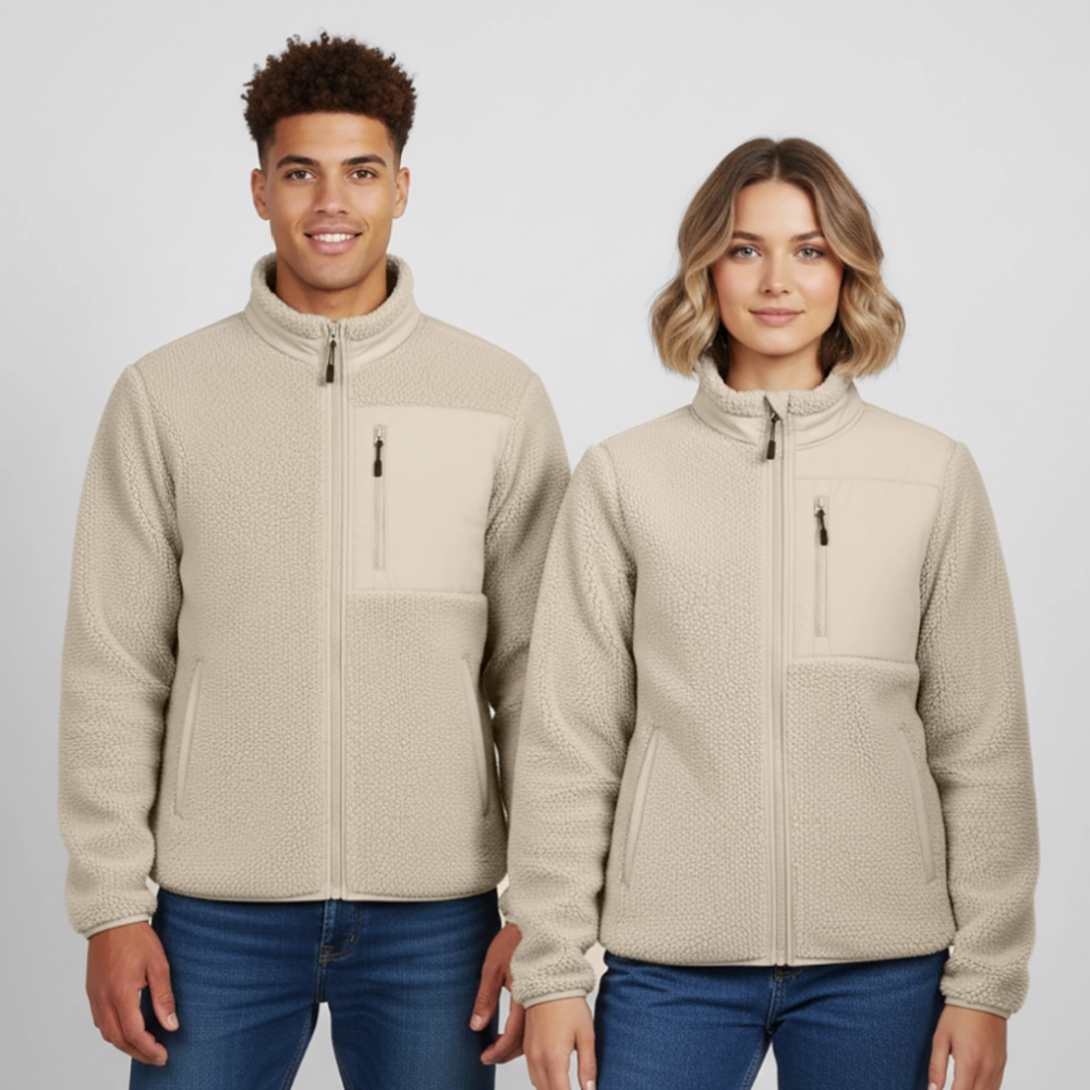 Stanley/Stella RELAXED FIT Unisex sherpa jacket - beige