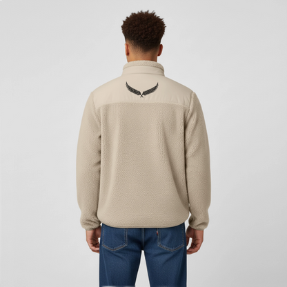 Stanley/Stella RELAXED FIT Unisex sherpa jacket - beige