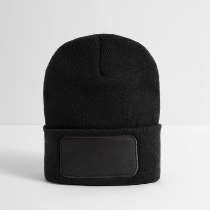 Recycled Patch Beanie - black