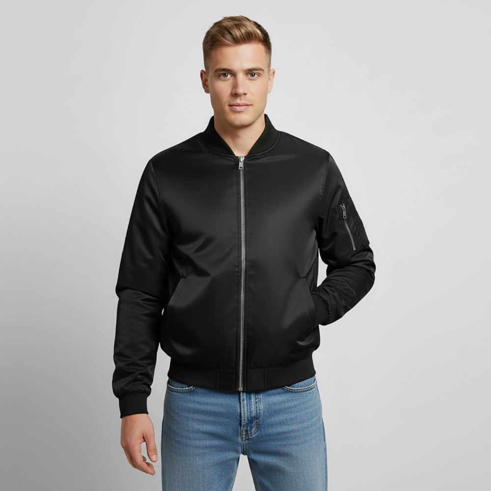 Unisex Bomber Jacket - black