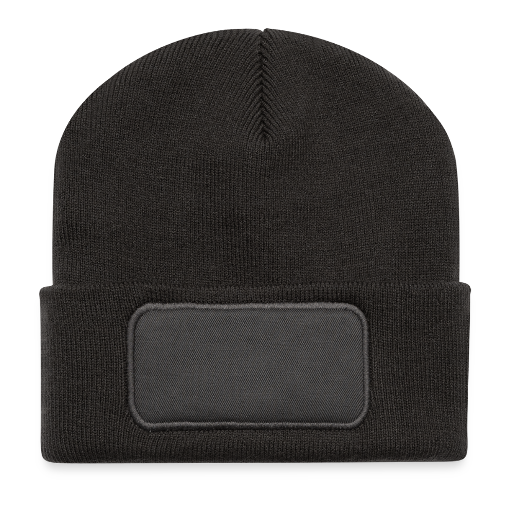 Recycled Patch Beanie - dark grey