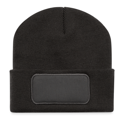 Recycled Patch Beanie - dark grey